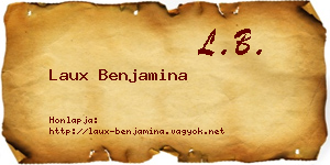 Laux Benjamina névjegykártya